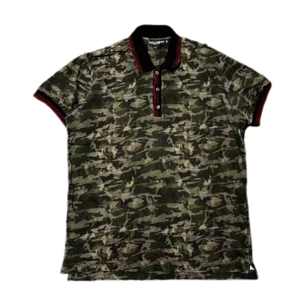 Dolce & Gabbana Camo Tiger Polo Shirt