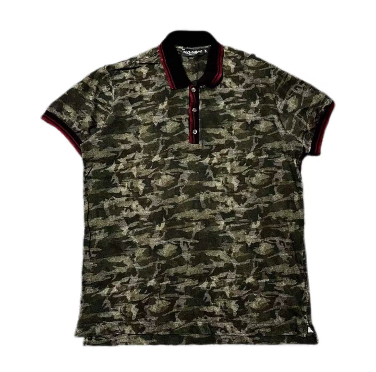 Dolce & Gabbana Camo Tiger Polo Shirt