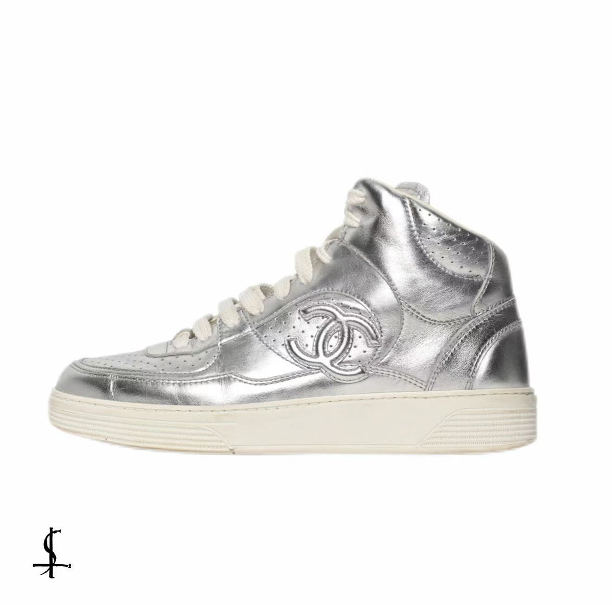 Chanel CC High Top Sneakers