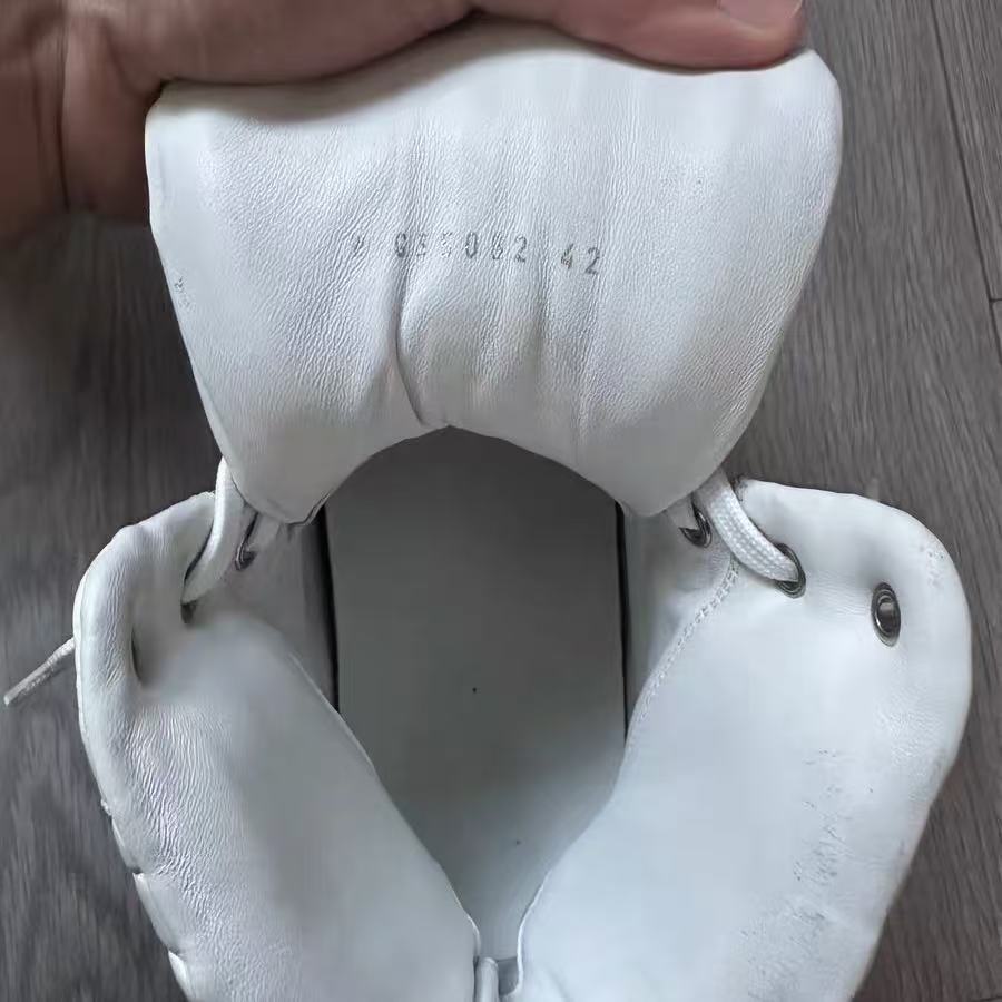 Chanel 2019 White Crocodile Embossed High Top Sneakers