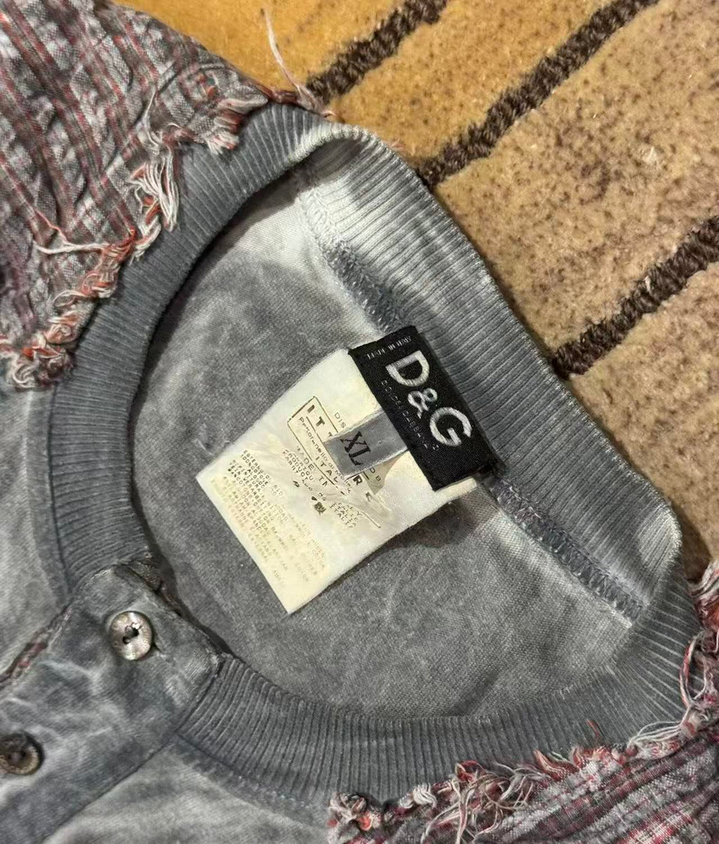 Dolce&Gabbana 06SS Faded Distressed Longsleeve Tee
