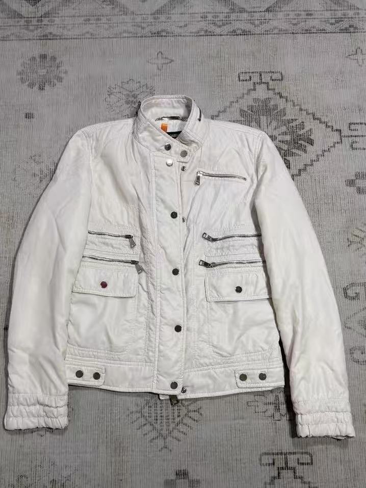 DOLCE & GABBANA WHITE NYLON CARGO JACKET