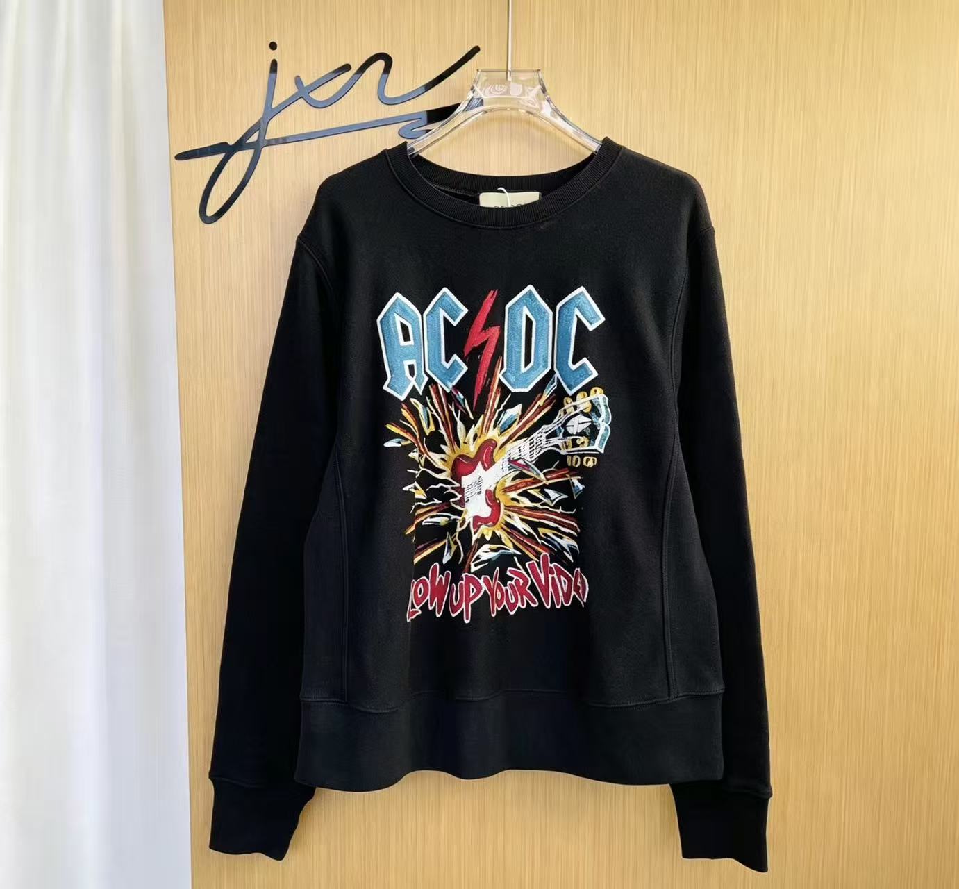 Gucci 18SS AC/DC Print Crewneck Sweatshirt