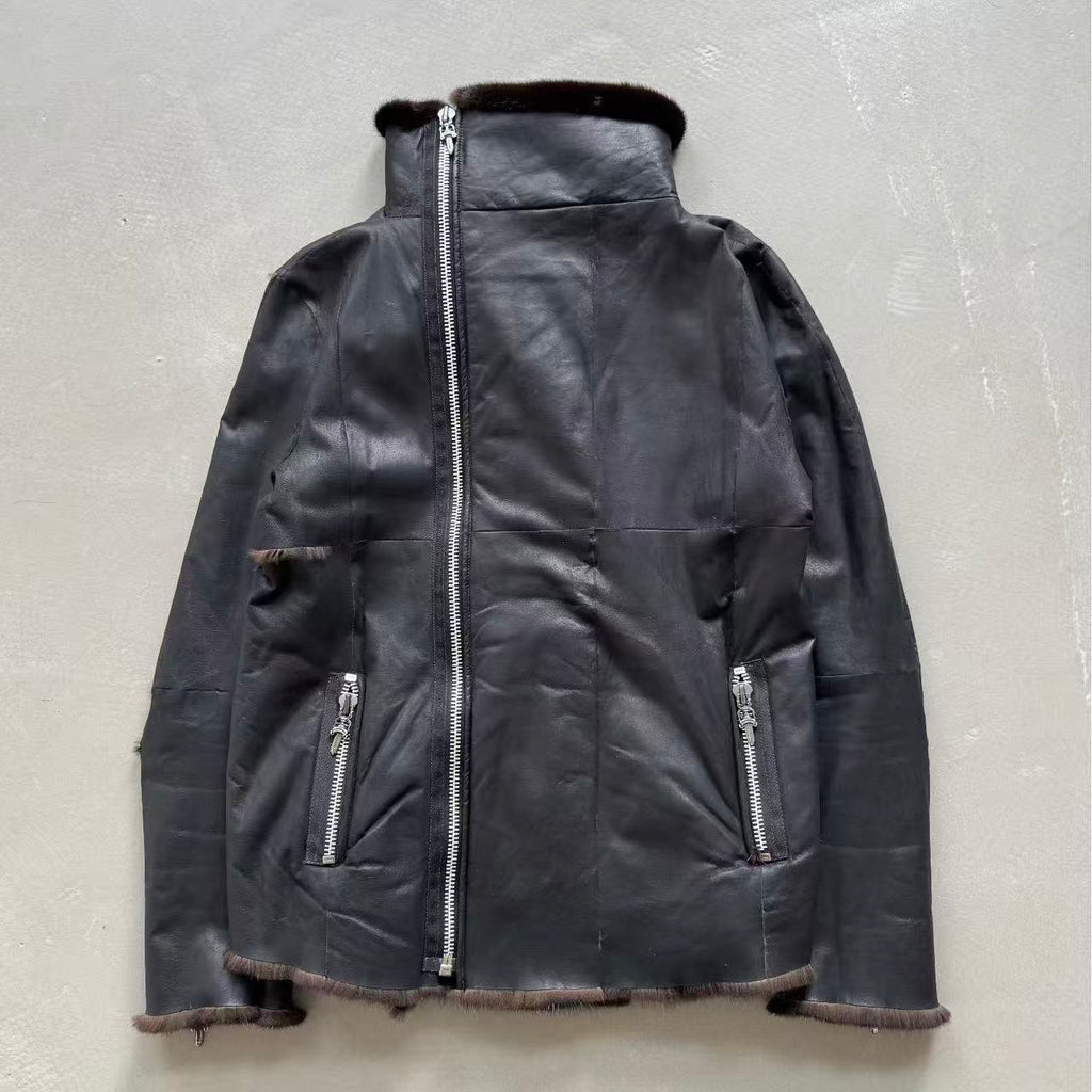 Chrome Hearts x Rick Owens Mink Fur Lined Jacket