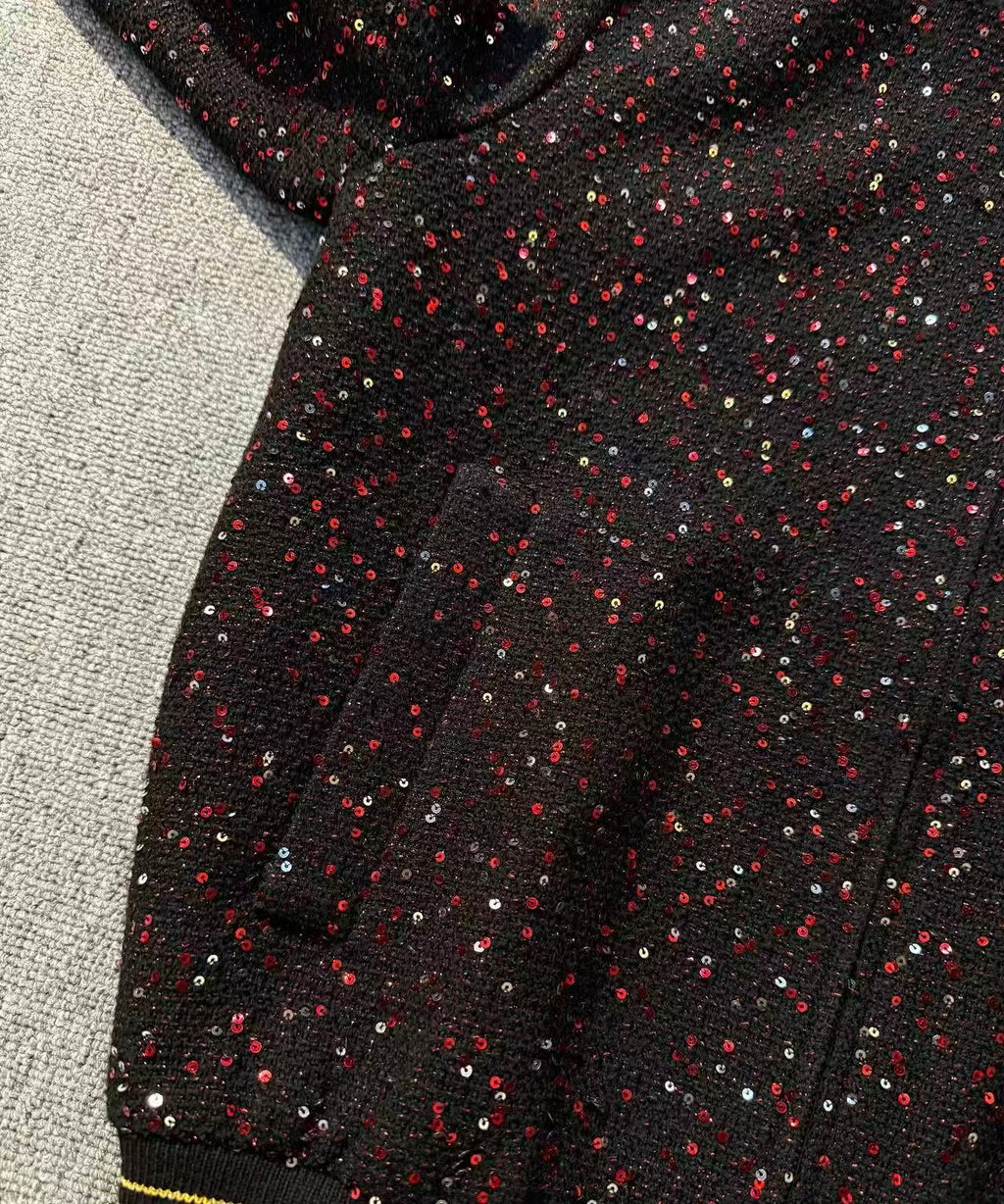 Saint Laurent Sequinned Bomber Jacket