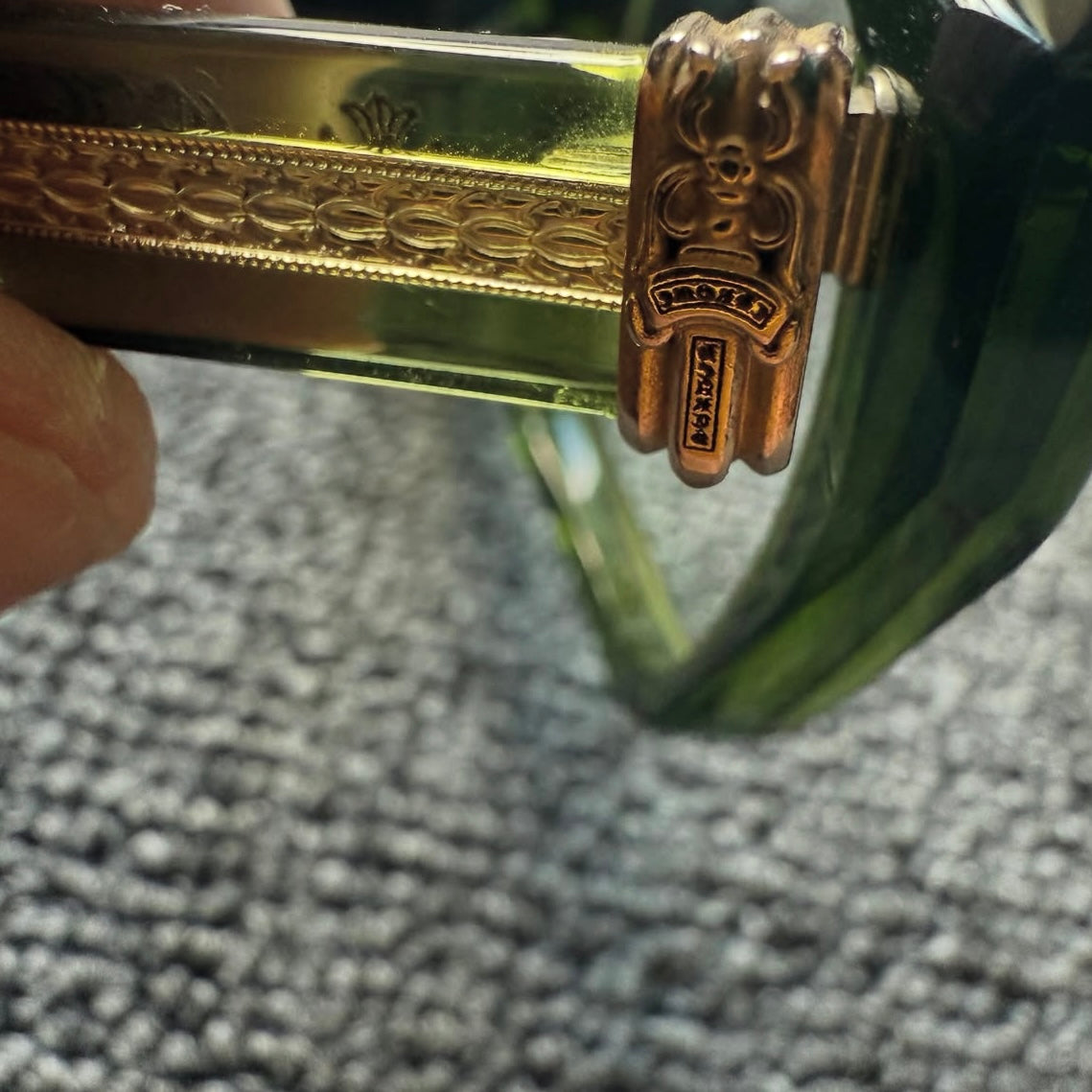 Chrome Hearts dagger gold glasses