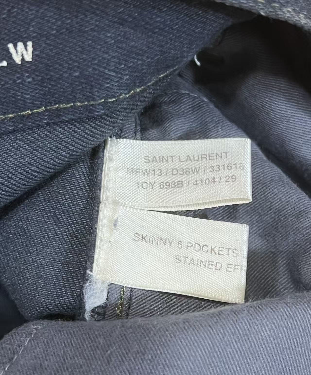 Saint Laurent Paris AW13 Destroyed Chain Jeans Sample