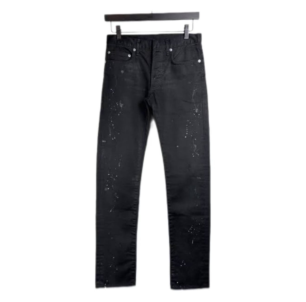 Dior Homme by Kris Van Assche Waxed Paint Splatter Denim Jeans