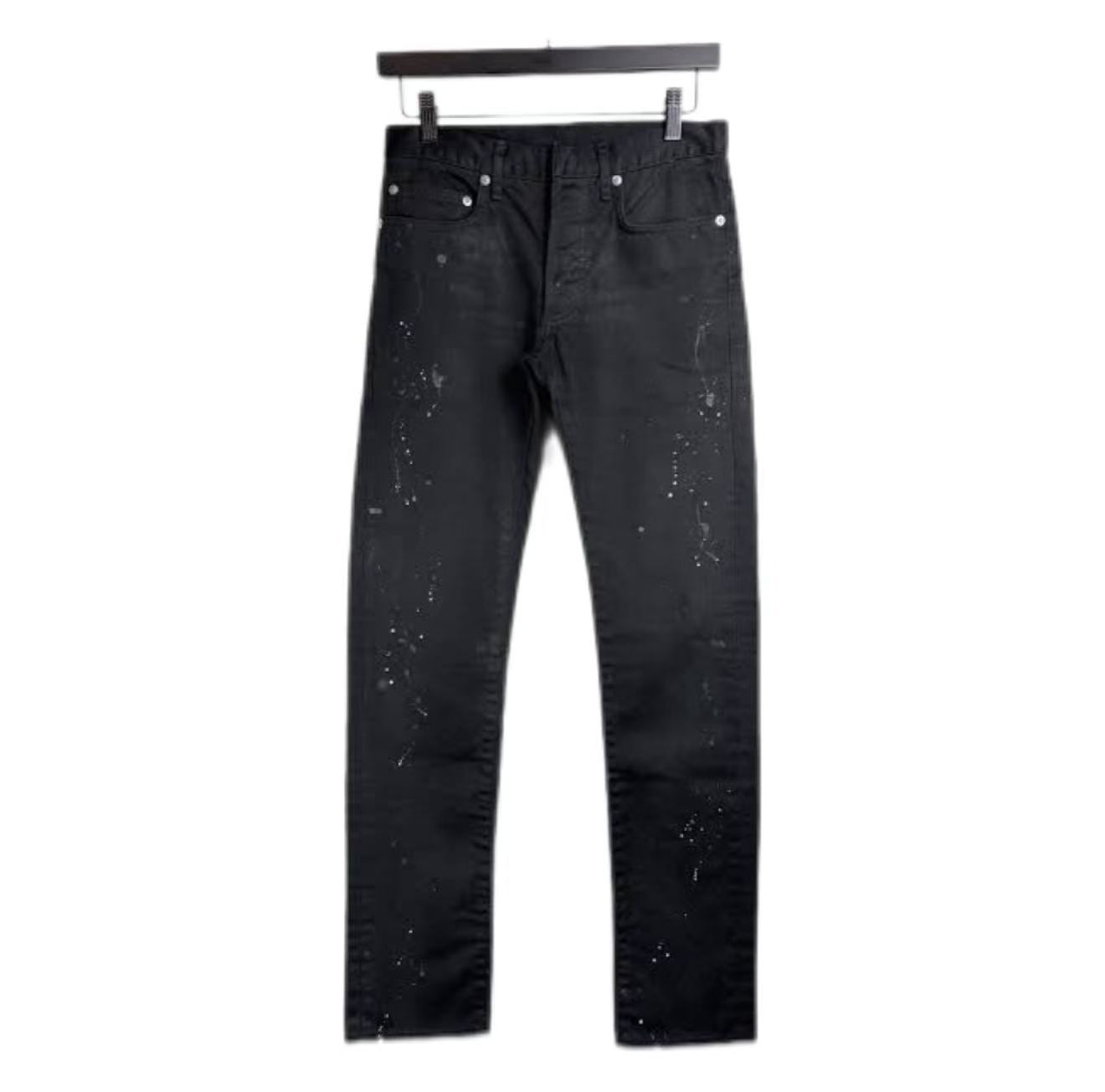Dior Homme by Kris Van Assche Waxed Paint Splatter Denim Jeans