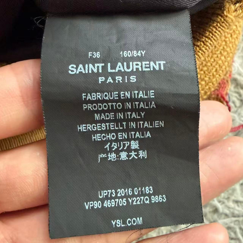 Saint Laurent 17SS Tapisserie Distressed Bomber Jacket