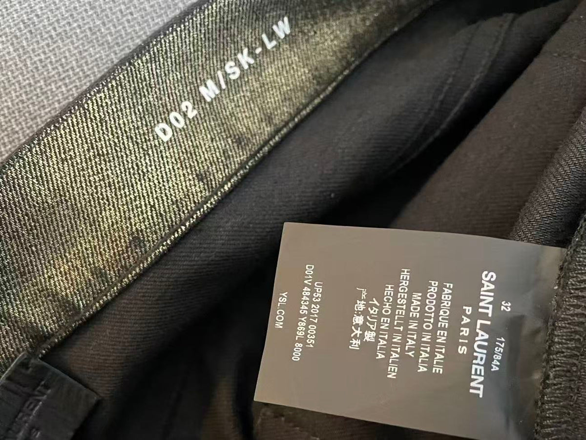 Saint Laurent D02 Gold Coated Denim Jeans