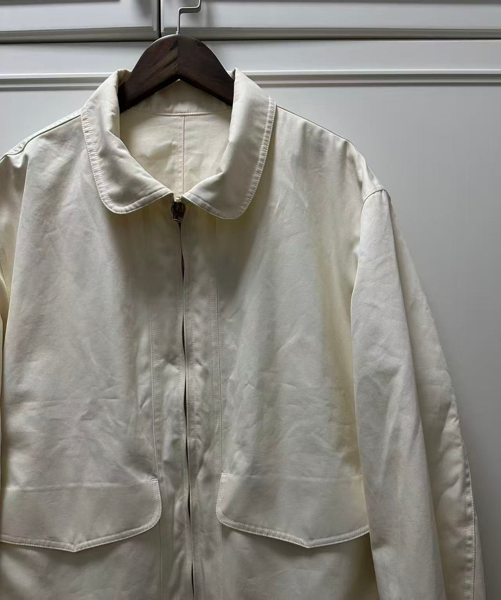 Gucci by Tomford 04ss Off-White Cropped Blouson Cotton light Jacket