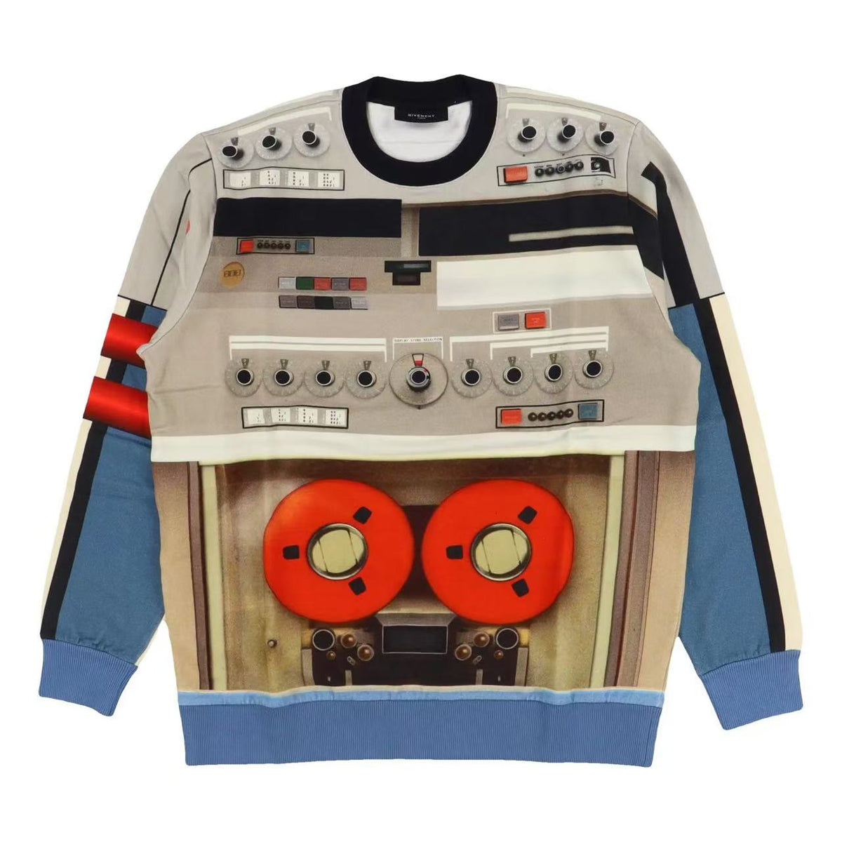 Givenchy 14FW Robot Tape Deck Print Sweatshirt