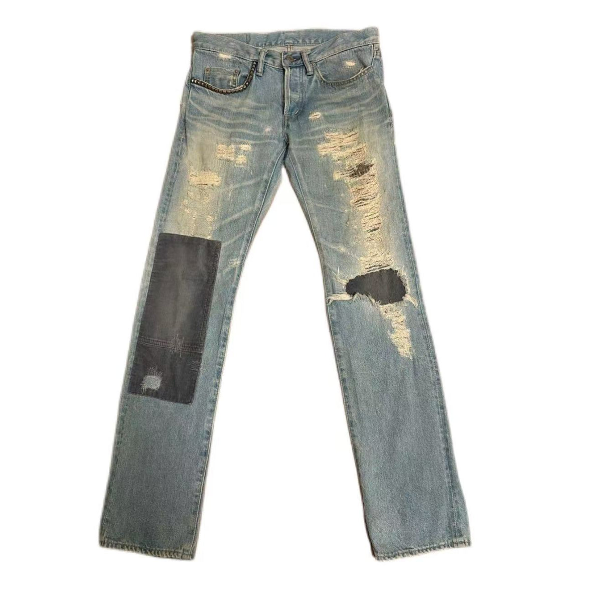 Hysteric Glamour Distressed Patchwork Jeans