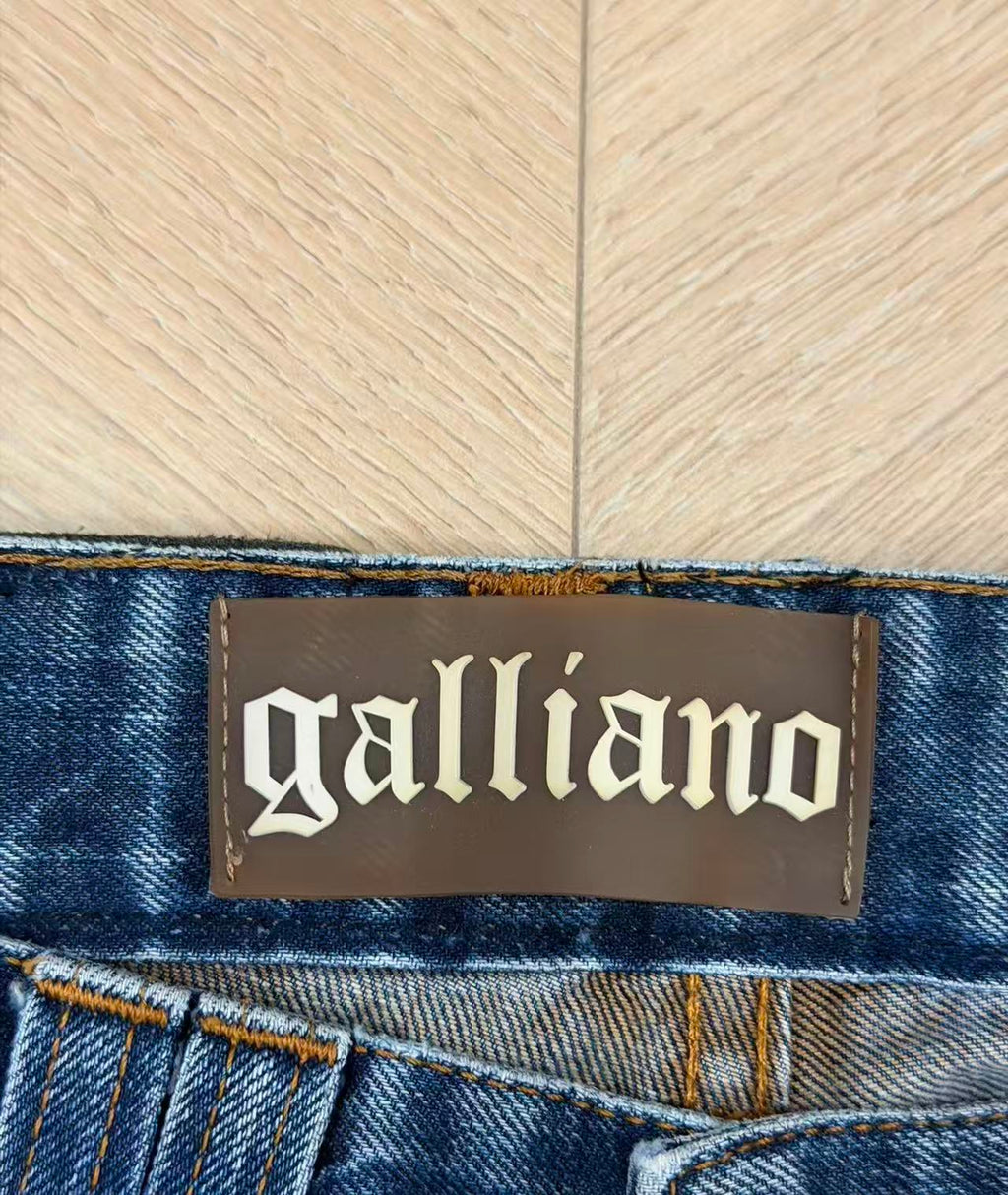 John Galliano Newspaper Print Jeans