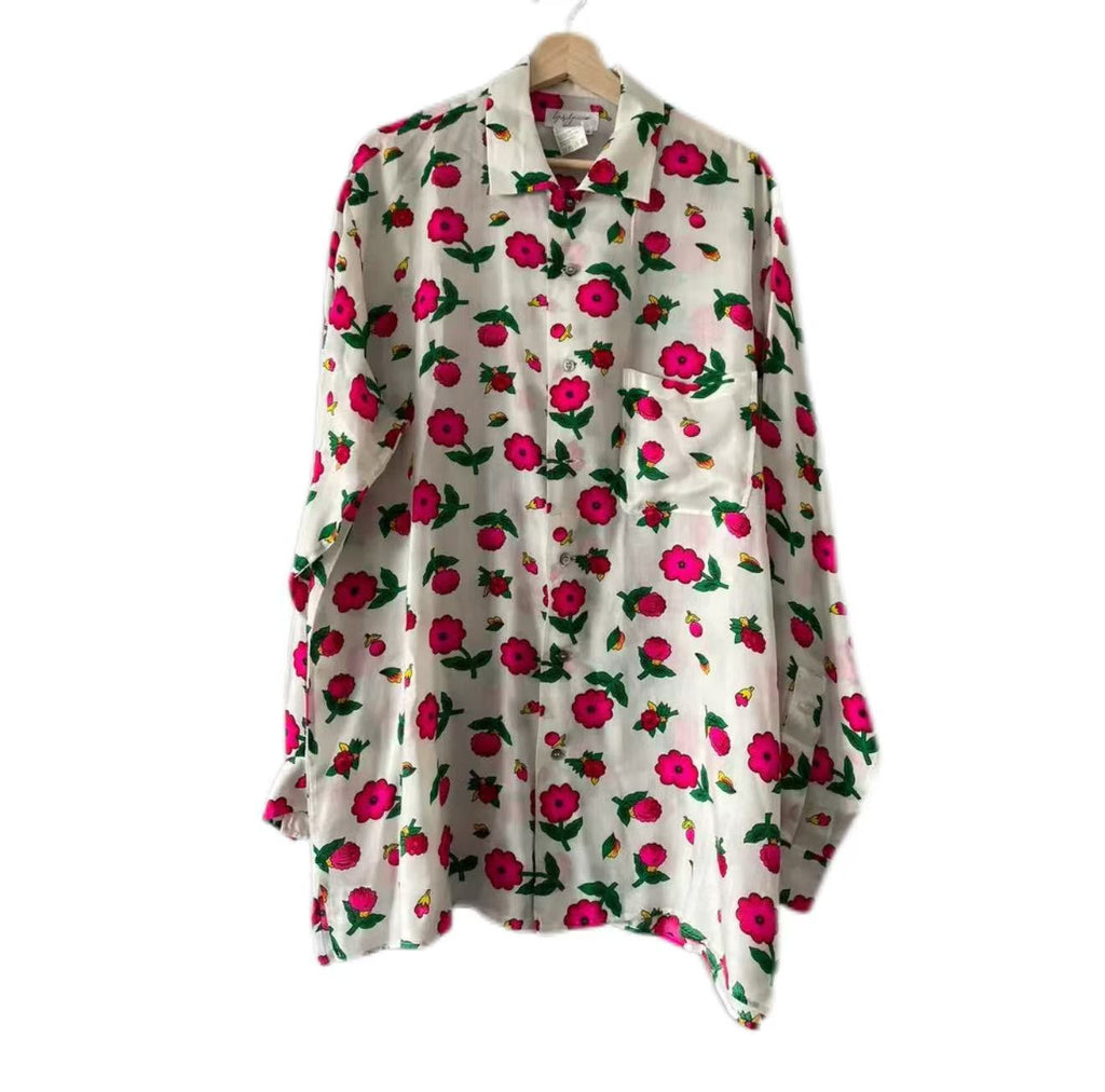 Yohji Yamamoto Pour Homme 96SS White Floral Shirt
