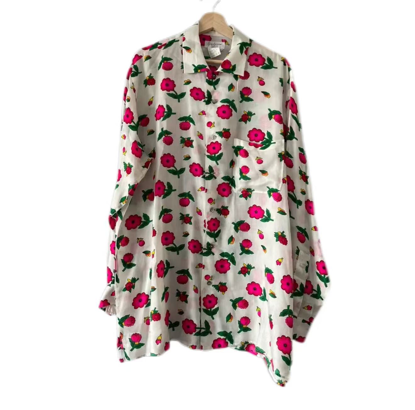 Yohji Yamamoto Pour Homme 96SS White Floral Shirt