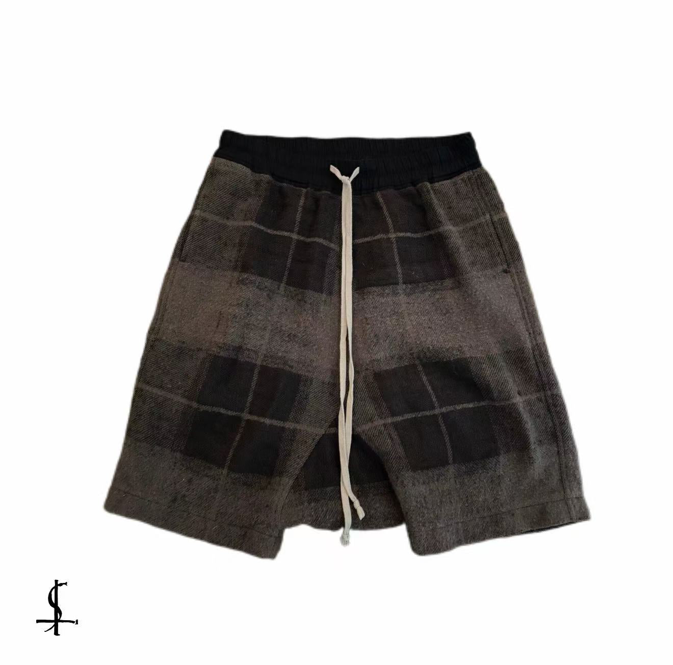 Rick Owens 18ss Tartan Wool Shorts