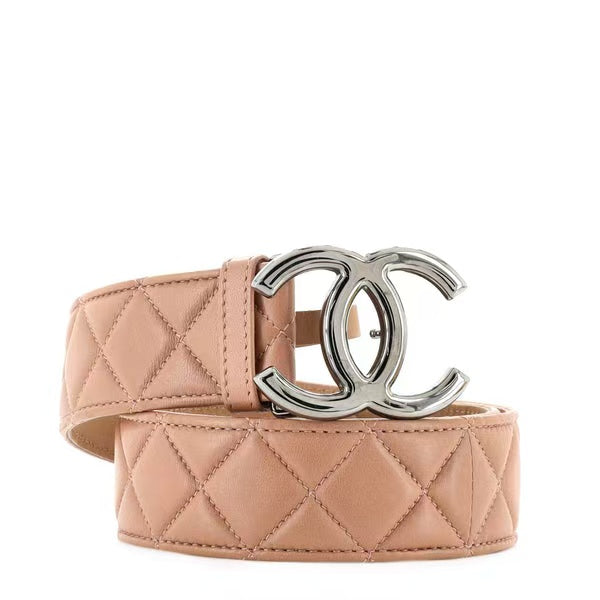 Chanel CC Pink Leather Belt