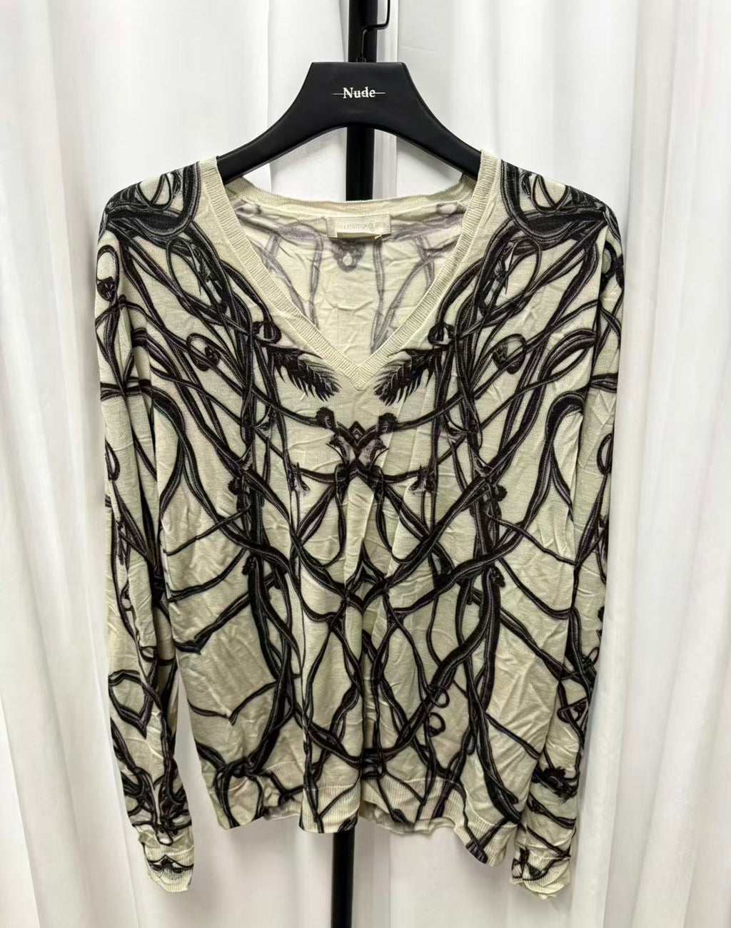 Alexander Mcqueen Thorns Pleated Vine Sweater