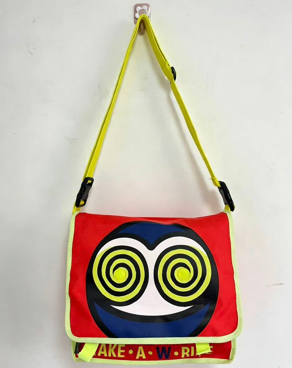 Walter Van Beirendonck Hypnotic Psychedelic Logo Messenger Bag
