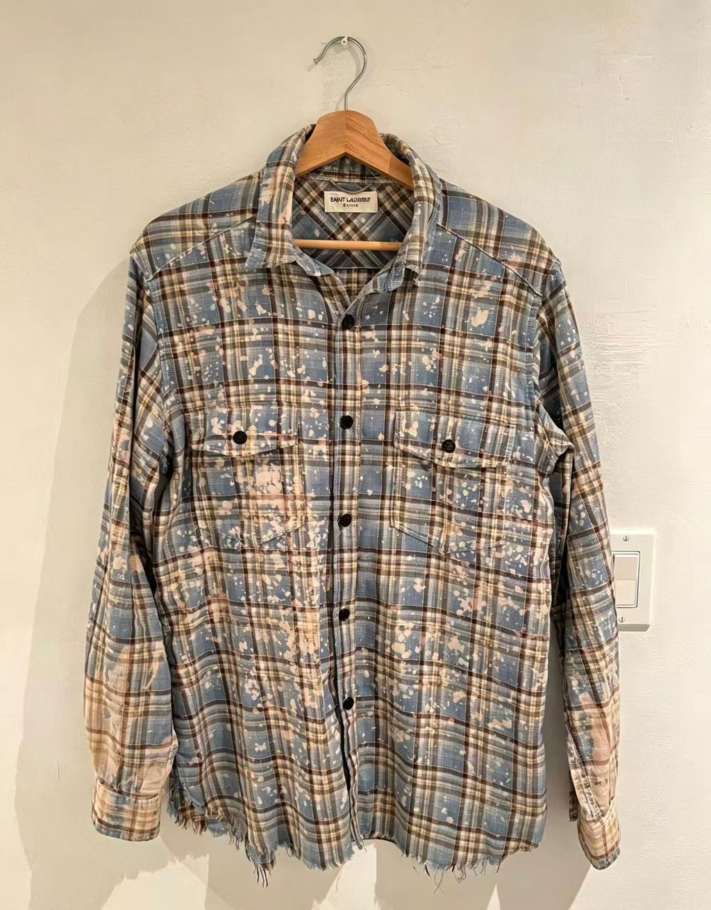 Saint Laurent 16SS Surf Sound Bleached Shirt