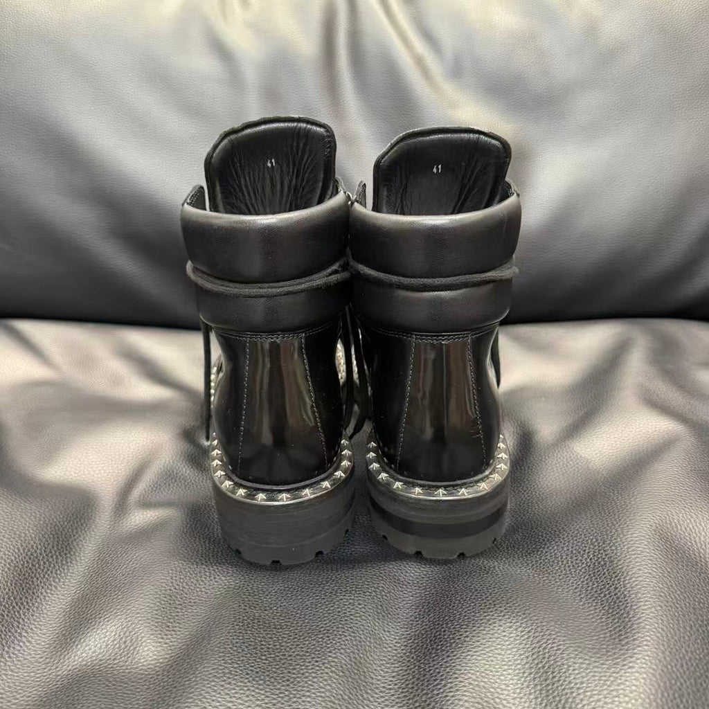 Philipp Plein Leather Hiking Boots