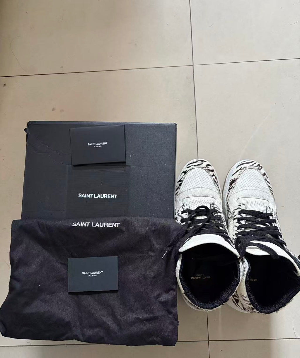 Saint Laurent Hi Top Leather Sneaker