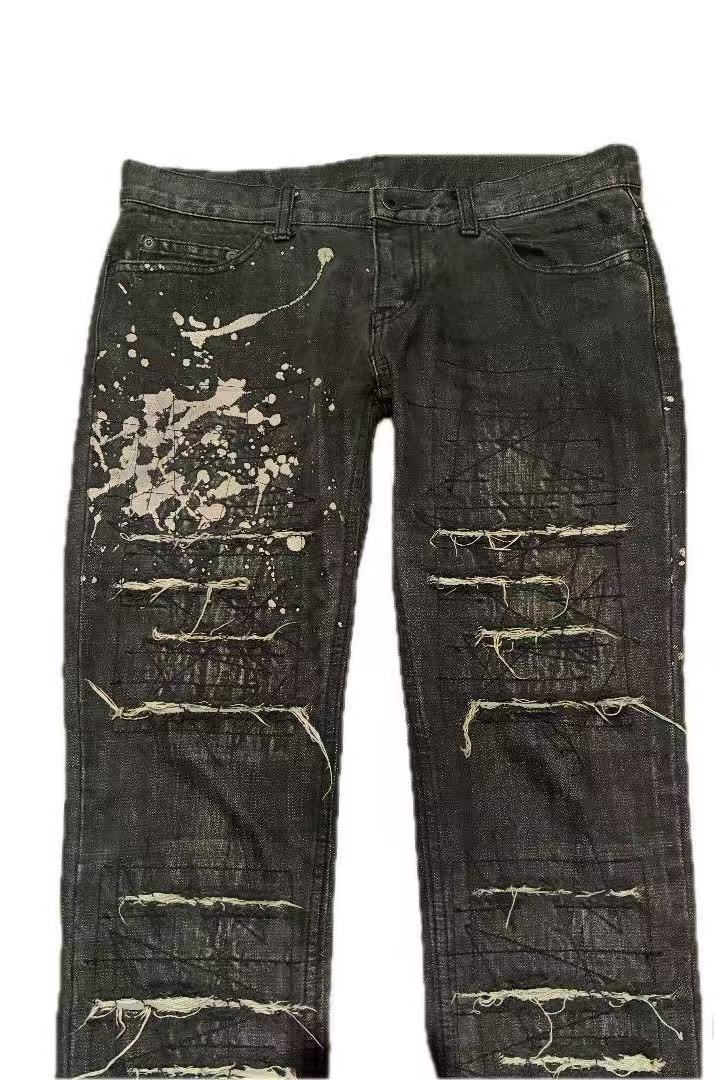 hysteric glamour scab distressed jeans