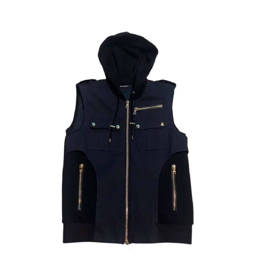 balmain homme bulletproof vest hoodie