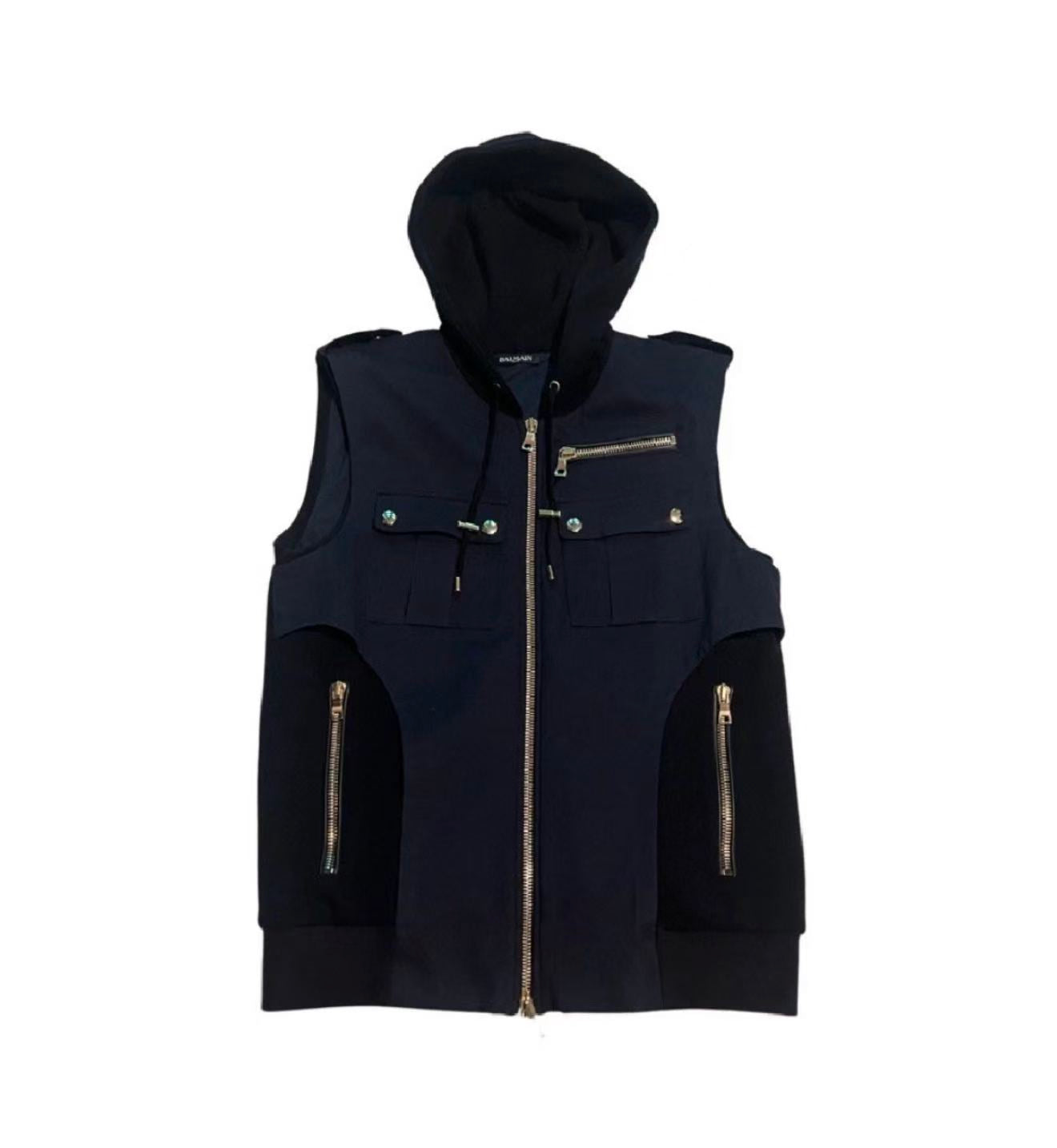 balmain homme bulletproof vest hoodie