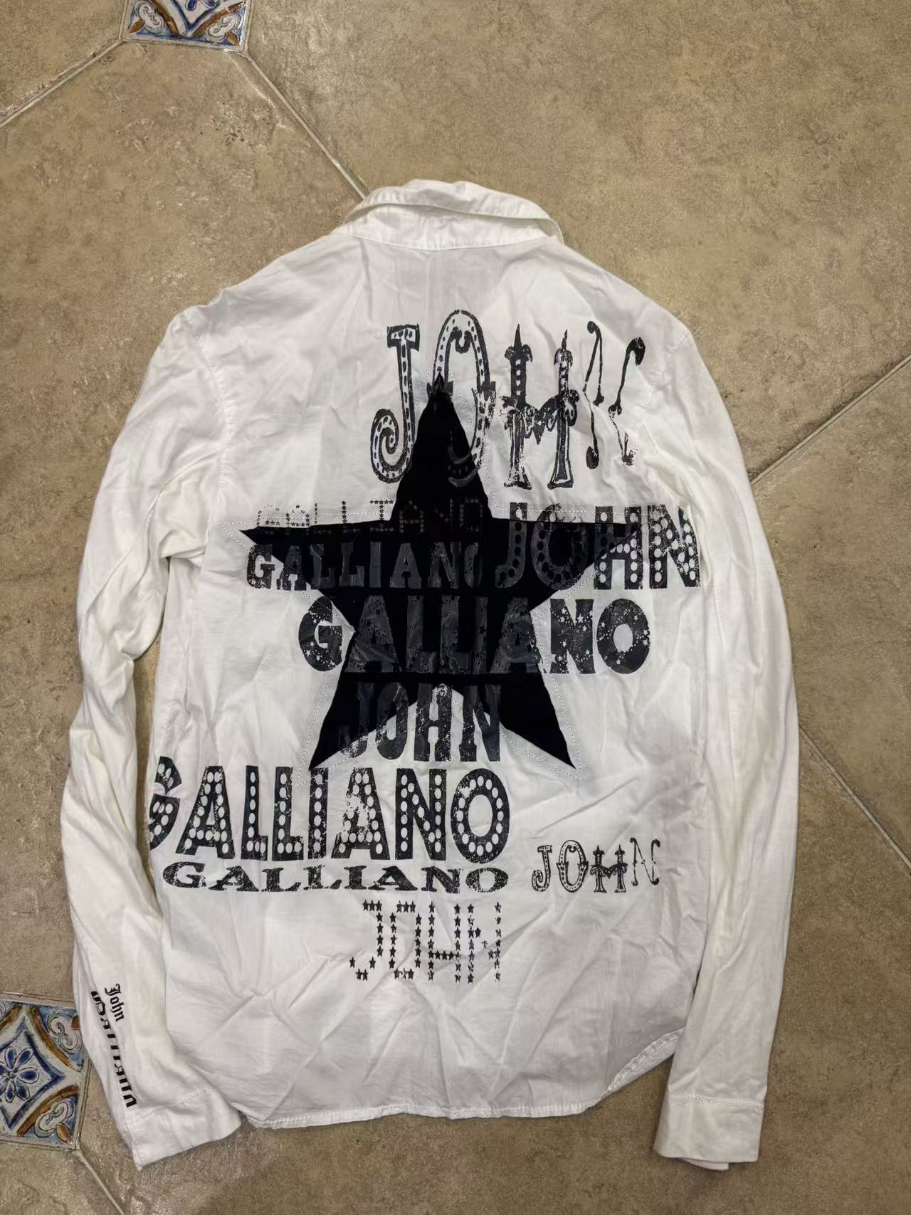 John Galliano Star Print Long sleeved shirt