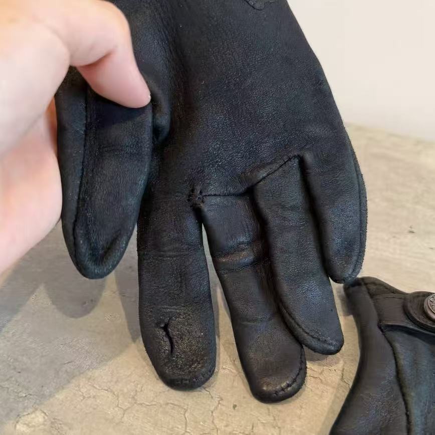 Chrome Hearts Leather Motorcycle Gloves