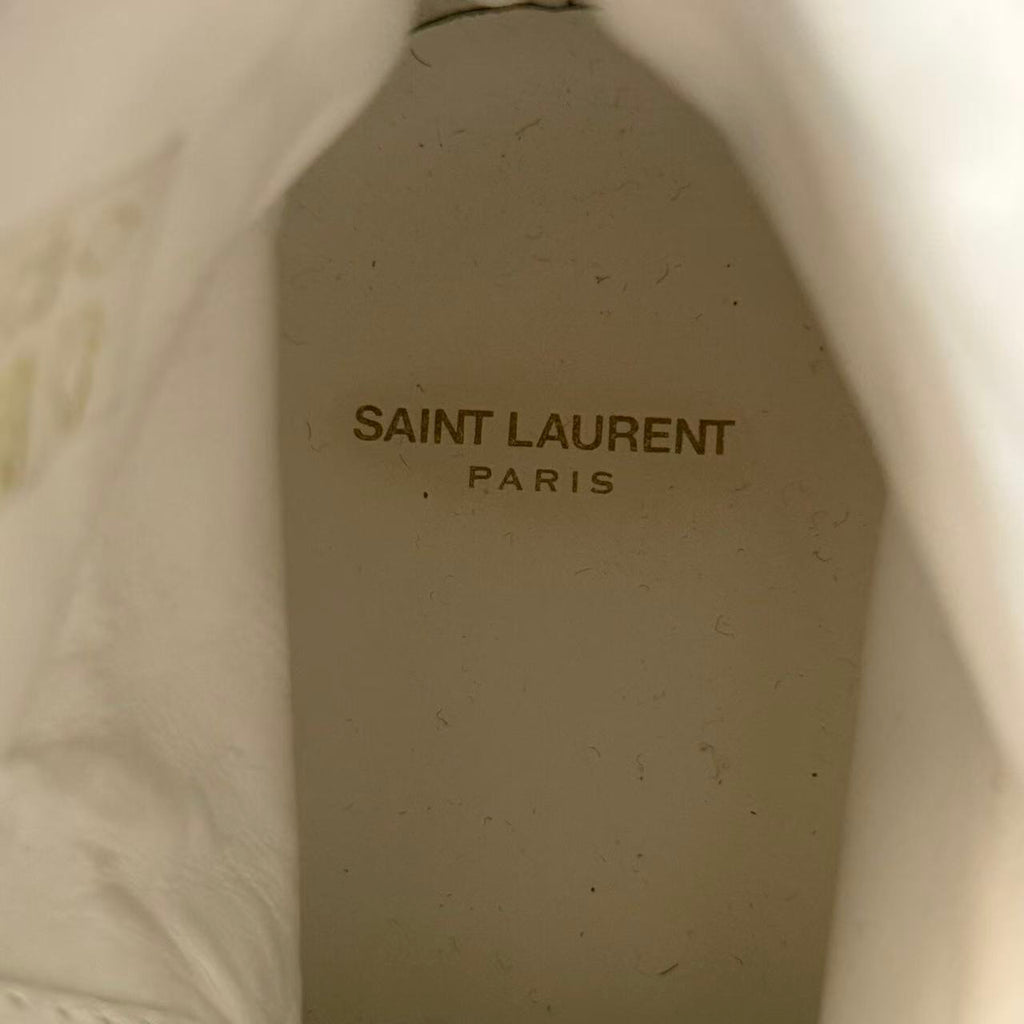 Saint Laurent Ponyhair Animal Print High Top Sneakers