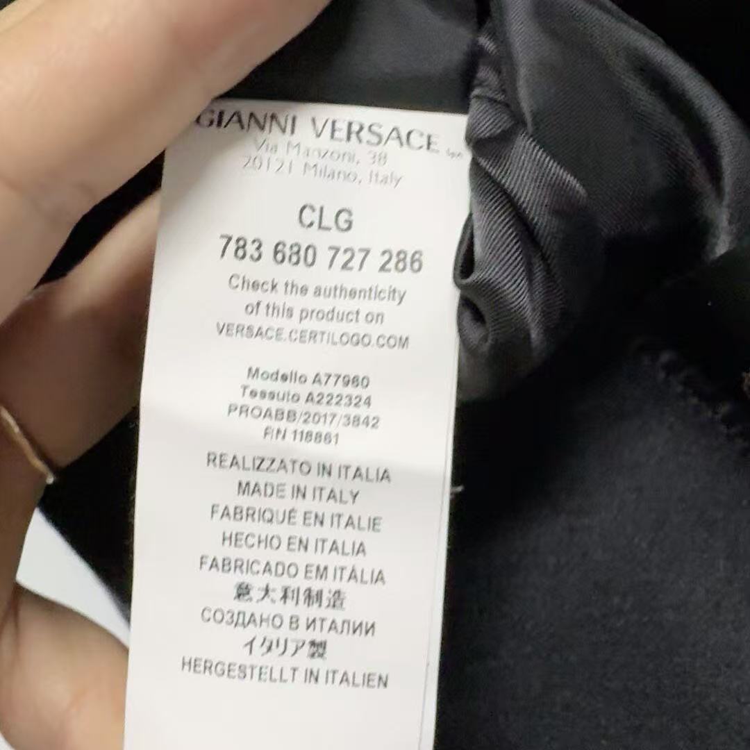 Versace Studded Wool Bomber Jacke