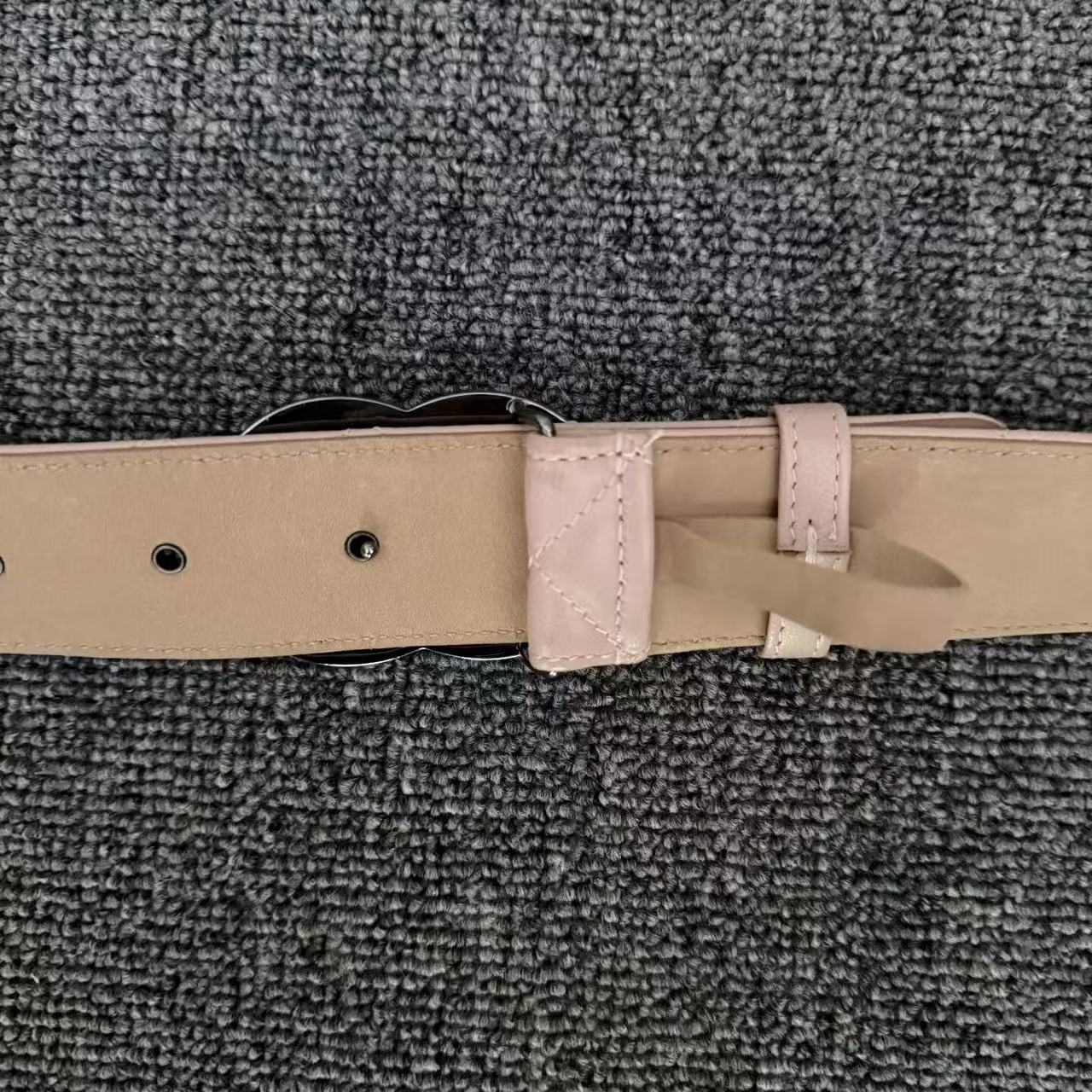 Chanel CC Pink Leather Belt