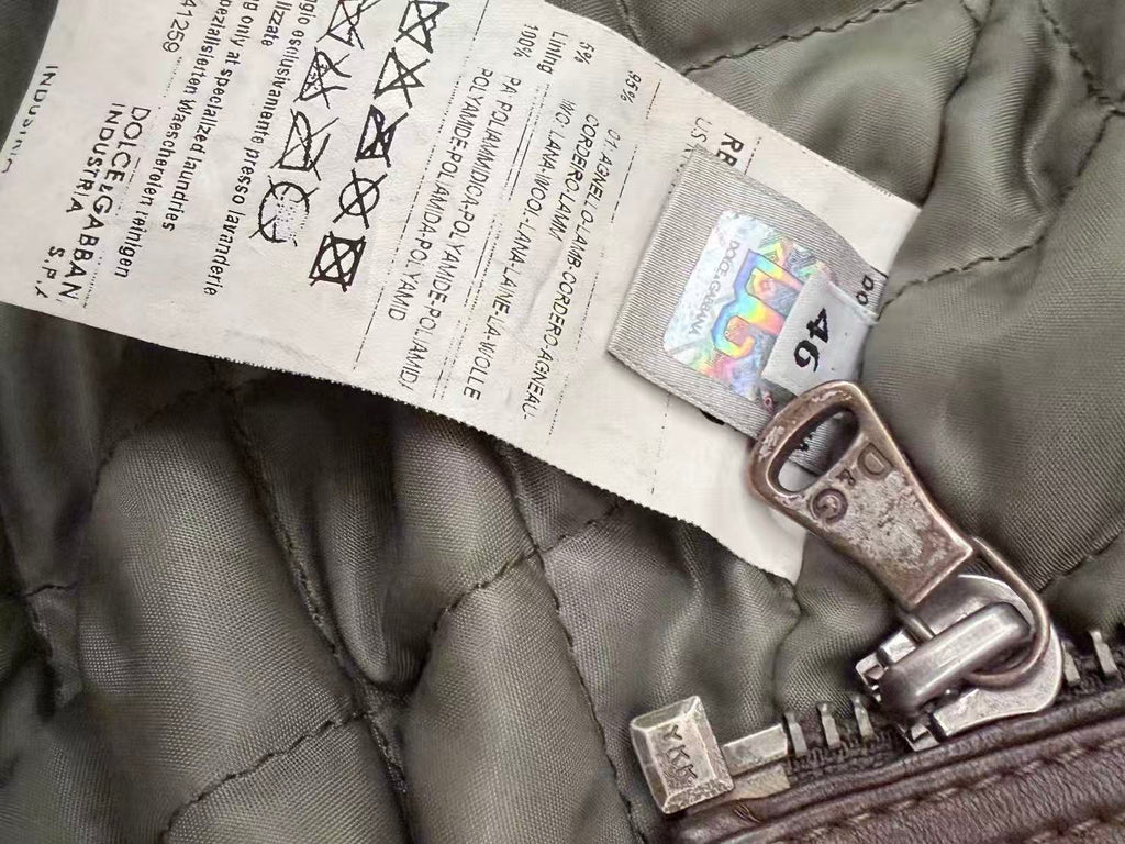 Dolce&Gabbana 08AW Cargo Leather Jacket