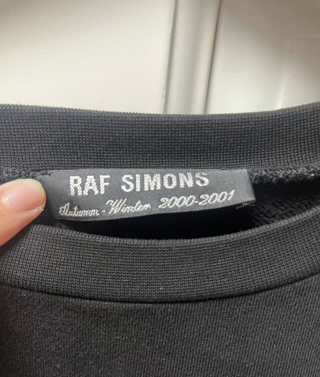 Raf simons fw2000 confusion patch hoodie