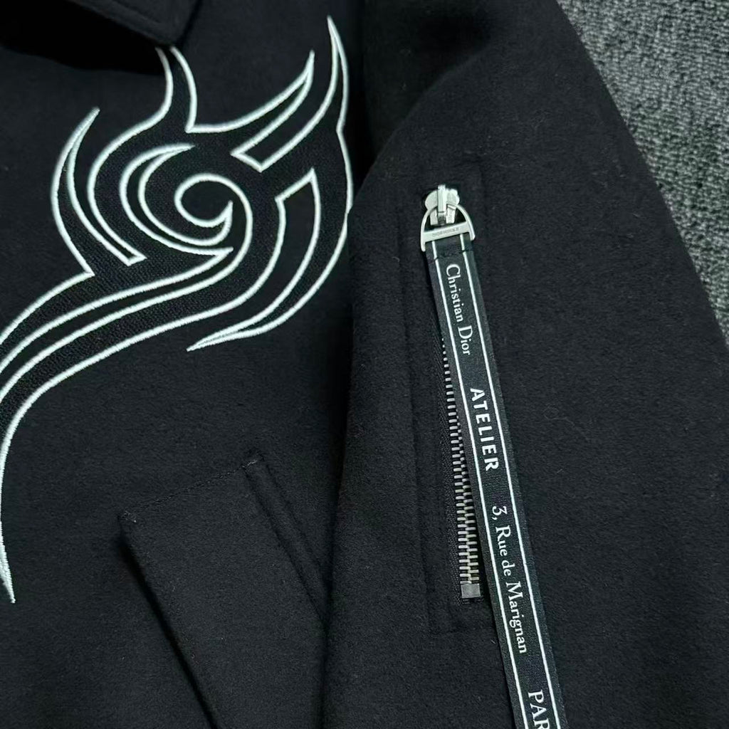 Dior Homme 18AW Tribal Embroidered Bomber Jacket