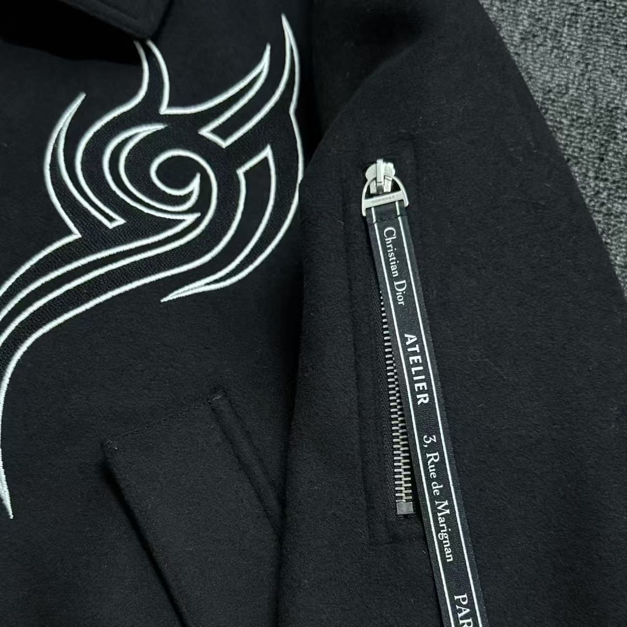 Dior Homme 18AW Tribal Embroidered Bomber Jacket