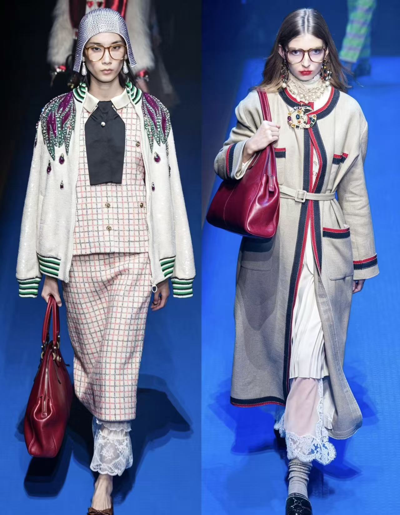 Gucci runway glitter jacket