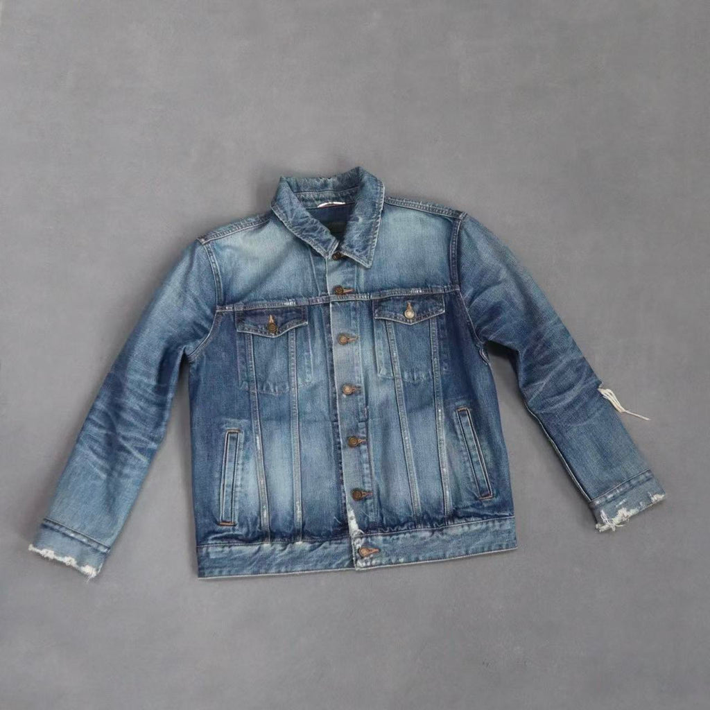 Saint Laurent Destroyed Denim Jacket