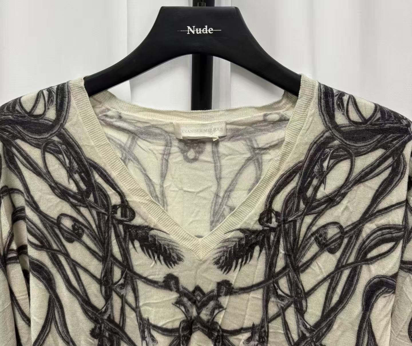 Alexander Mcqueen Thorns Pleated Vine Sweater