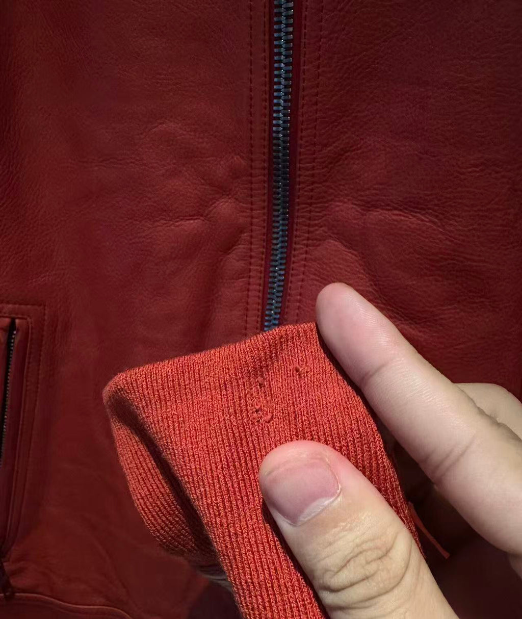 Rick Owens 19FW Larry Red Rotterdam Chain Jacket