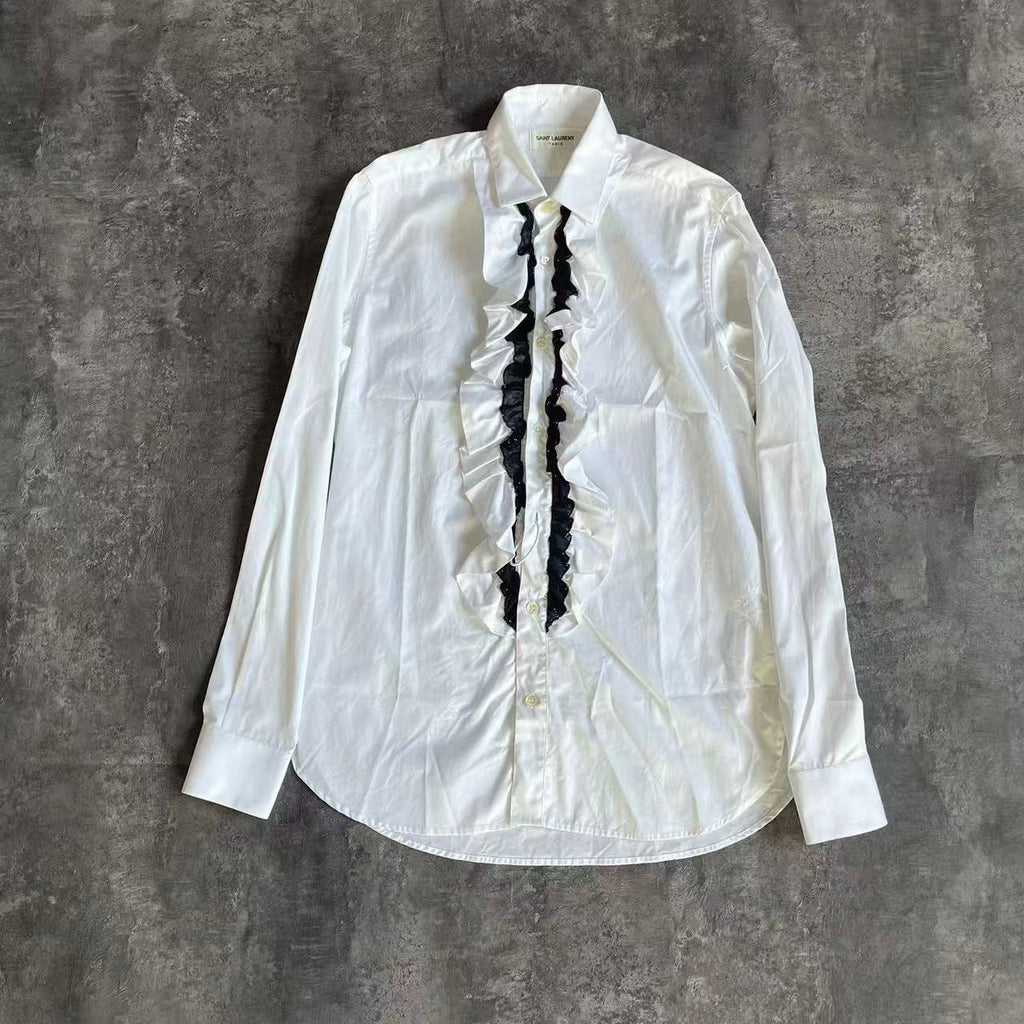 Saint Laurent 14AW Bib Ruffle Shirt Sample