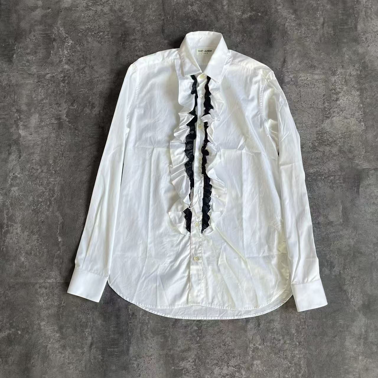 Saint Laurent 14AW Bib Ruffle Shirt Sample