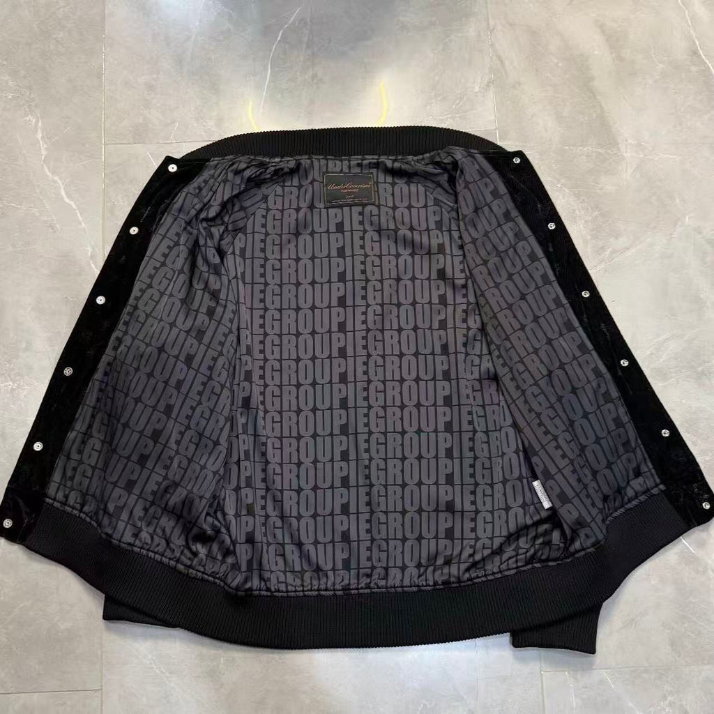 Undercover 02AW Teddy Bear Velour Bomber Jacket