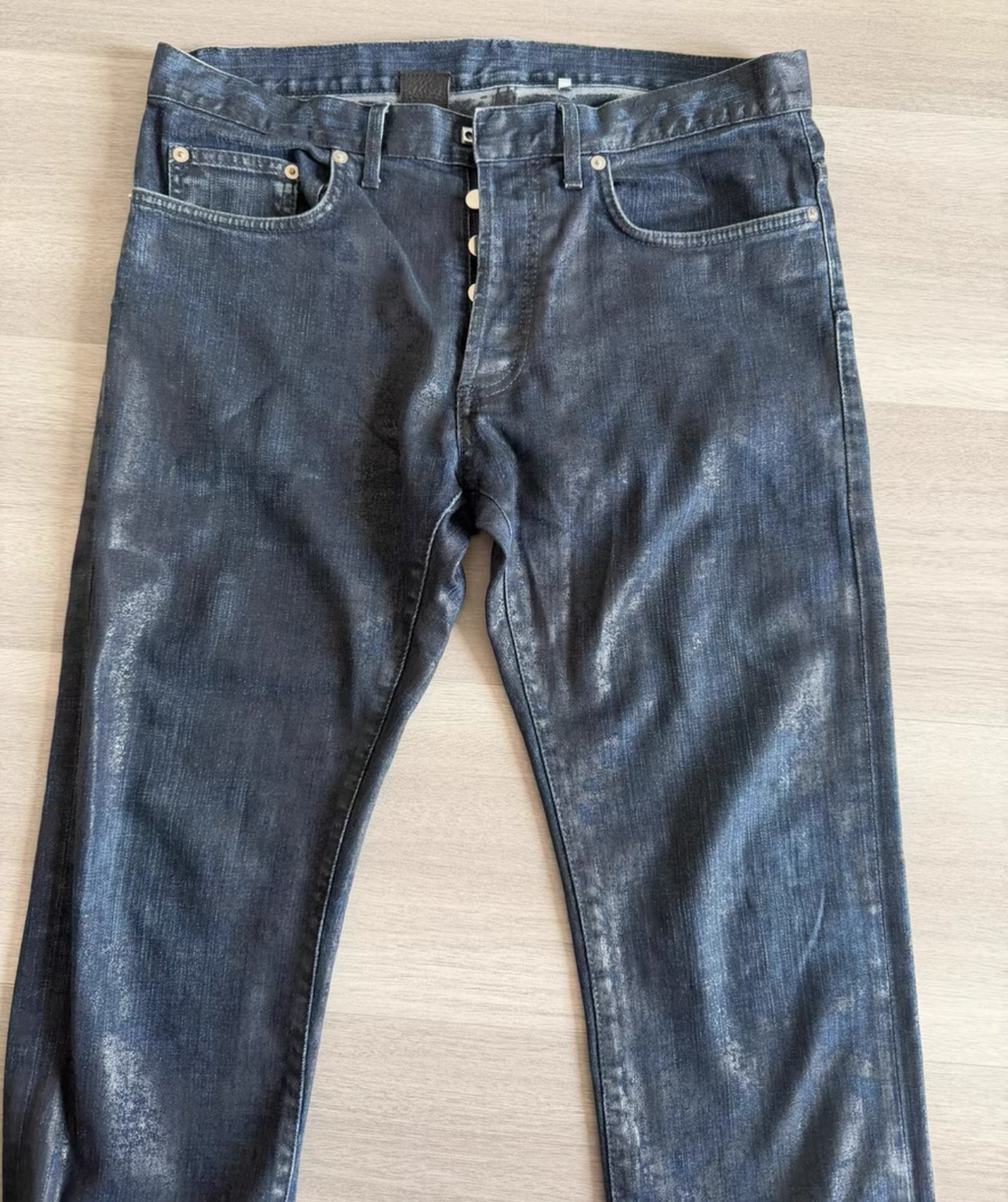 Dior homme wax denim jeans