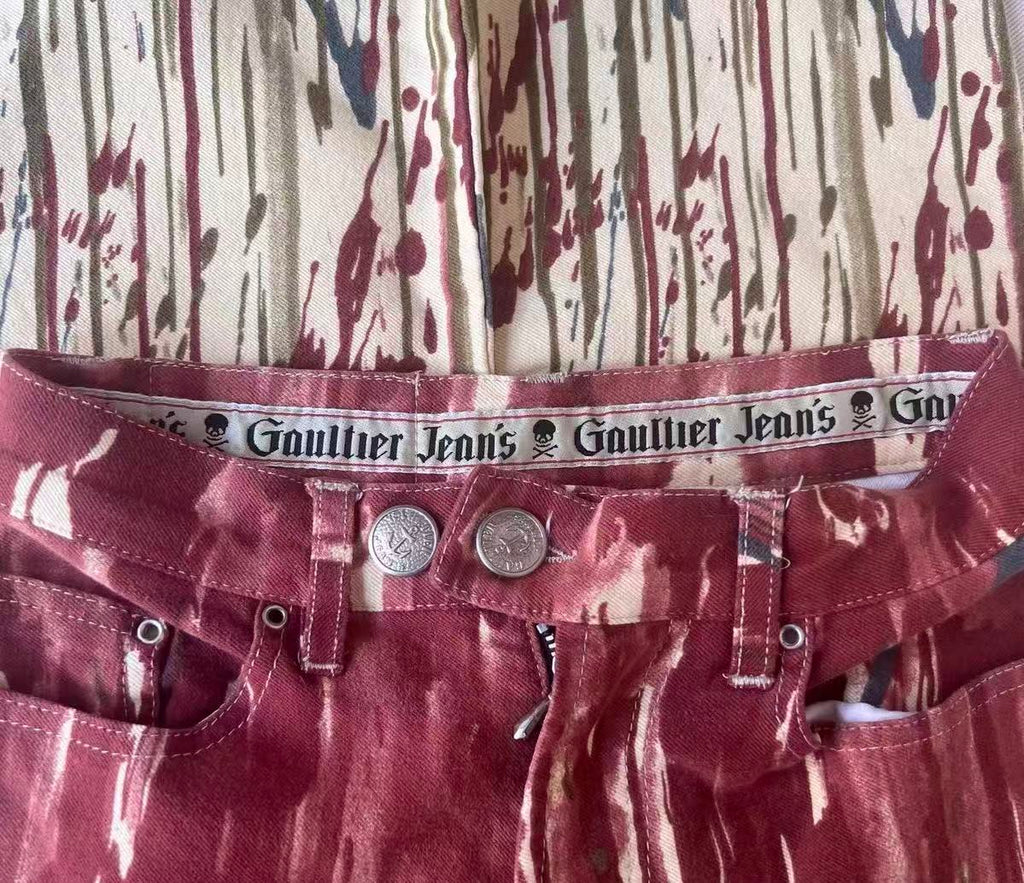 Jean Paul Gaultier 1998aw blood drip jeans