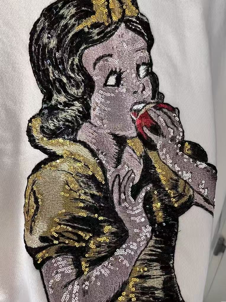 Gucci 18SS Disney Snow White Sequin Apple Sweatshirt